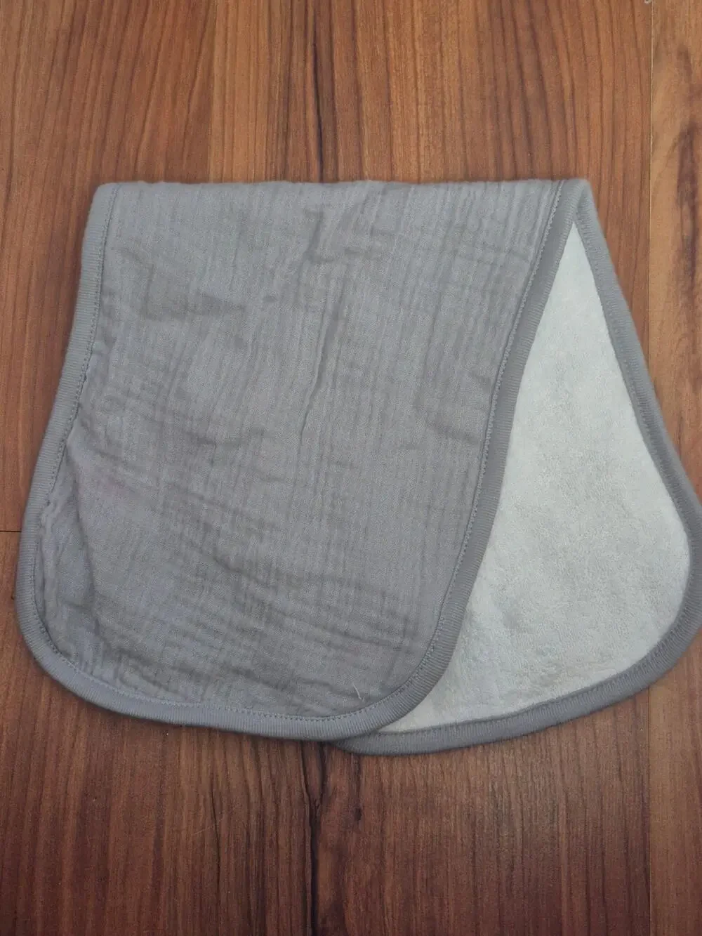 Cloud Island Gray Burping Cloth Baby Newborn One Size 100% Cotton Textured s1
